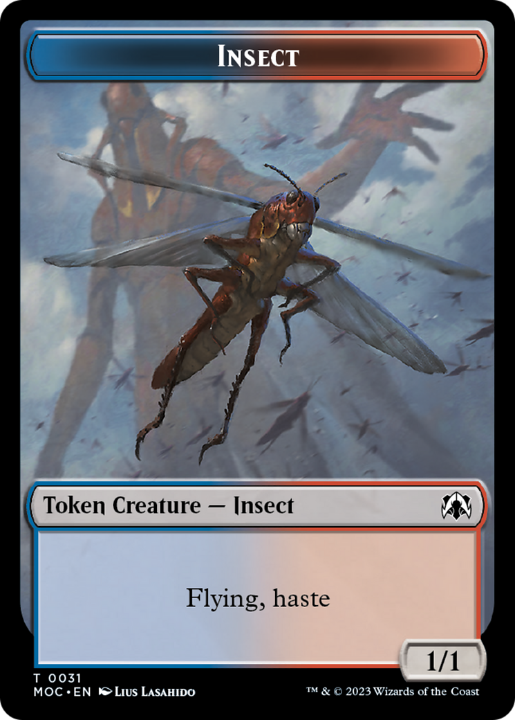 Soldier // Insect Double-Sided Token [March of the Machine Commander Tokens] - Evolution TCG