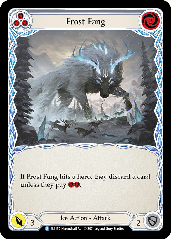 Frost Fang (Blue) [ELE150] (Tales of Aria)  1st Edition Rainbow Foil - Evolution TCG