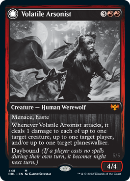 Volatile Arsonist // Dire-Strain Anarchist [Innistrad: Double Feature] - Evolution TCG