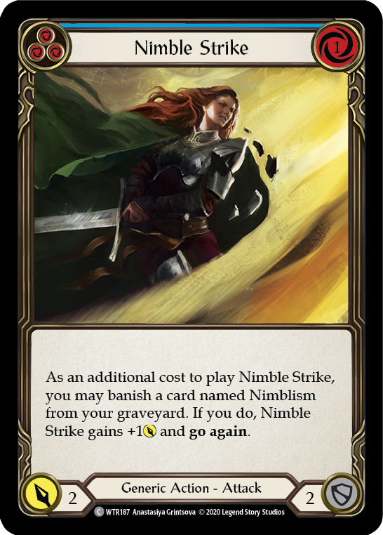 Nimble Strike (Blue) [U-WTR187] (Welcome to Rathe Unlimited)  Unlimited Normal - Evolution TCG