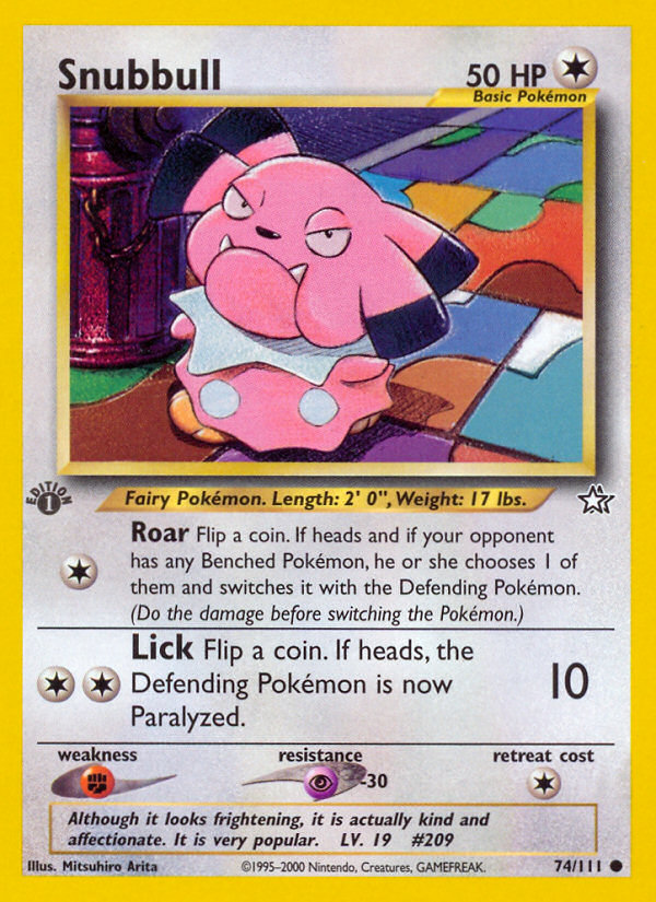 Snubbull (74/111) [Neo Genesis 1st Edition] - Evolution TCG