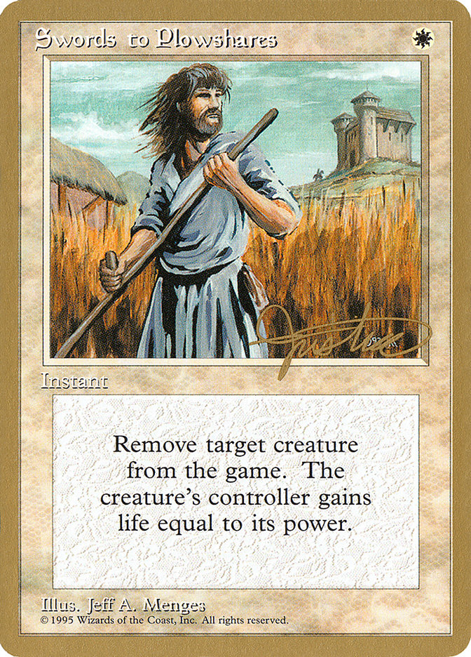 Swords to Plowshares (Mark Justice) [Pro Tour Collector Set] - Evolution TCG