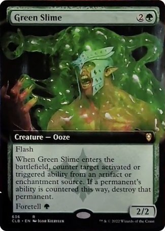 Green Slime (Extended Art) [Commander Legends: Battle for Baldur's Gate] - Evolution TCG