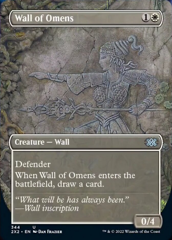 Wall of Omens (Borderless Alternate Art) [Double Masters 2022] - Evolution TCG