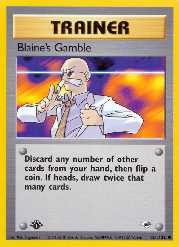 Blaine's Gamble (121/132) [Gym Heroes 1st Edition] - Evolution TCG