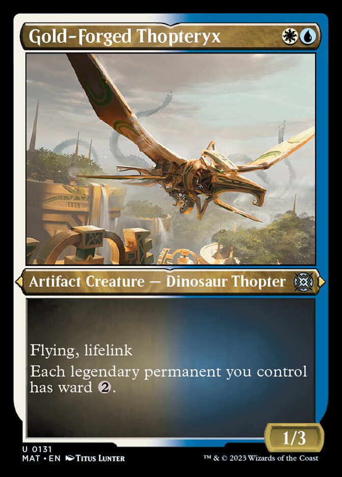 Gold-Forged Thopteryx (Foil Etched) [March of the Machine: The Aftermath] - Evolution TCG