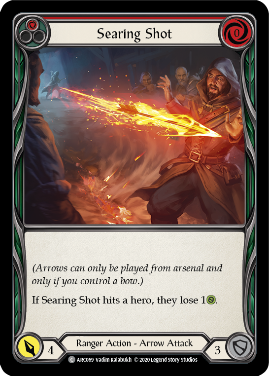 Searing Shot (Red) [U-ARC069] (Arcane Rising Unlimited)  Unlimited Normal - Evolution TCG
