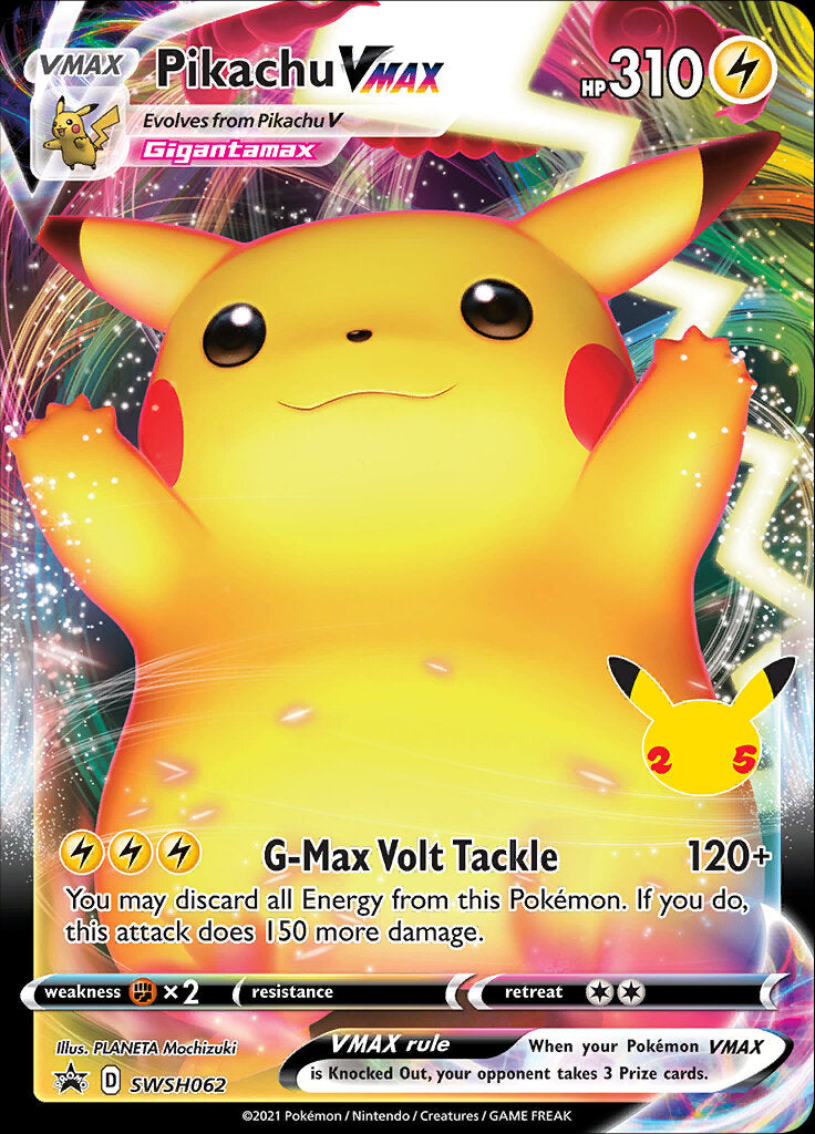 Pikachu VMAX (SWSH062) (Celebrations) [Sword & Shield: Black Star Promos] - Evolution TCG