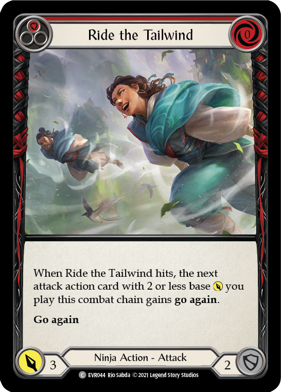 Ride the Tailwind (Red) [EVR044] (Everfest)  1st Edition Rainbow Foil - Evolution TCG