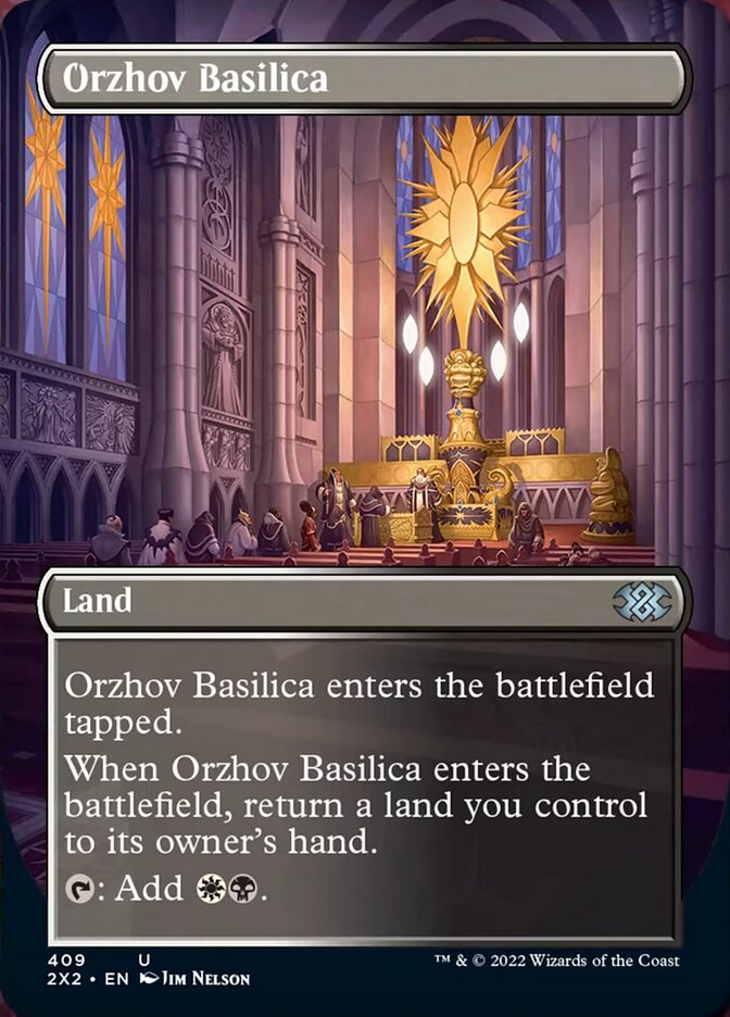 Orzhov Basilica (Borderless Alternate Art) [Double Masters 2022] - Evolution TCG