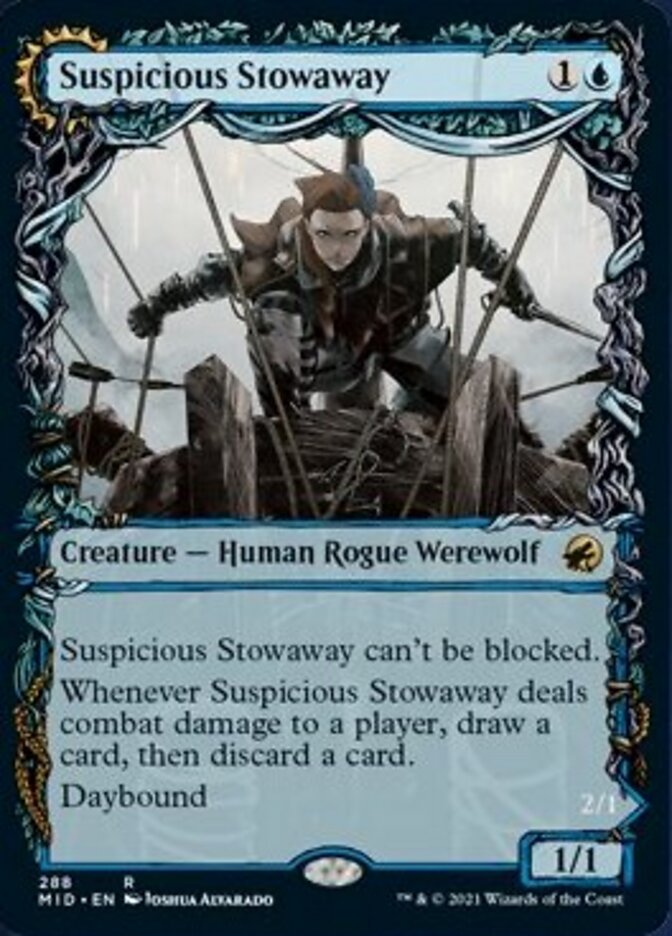 Suspicious Stowaway // Seafaring Werewolf (Showcase Equinox) [Innistrad: Midnight Hunt] - Evolution TCG