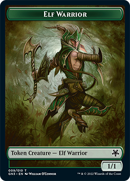 Dragon // Elf Warrior Double-Sided Token [Game Night: Free-for-All Tokens] - Evolution TCG