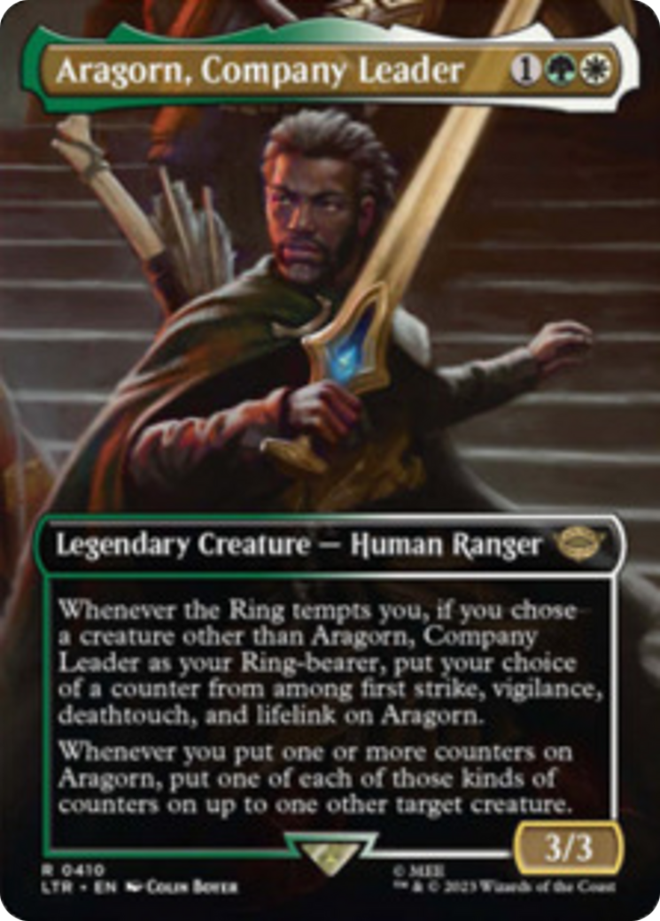 Aragorn, Company Leader (Borderless Alternate Art) [The Lord of the Rings: Tales of Middle-Earth] - Evolution TCG