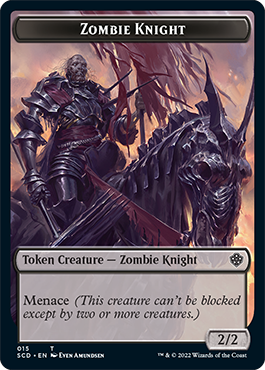 Zombie // Zombie Knight Double-Sided Token [Starter Commander Decks] - Evolution TCG