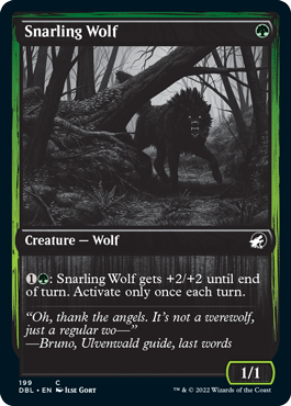 Snarling Wolf (199) [Innistrad: Double Feature] - Evolution TCG