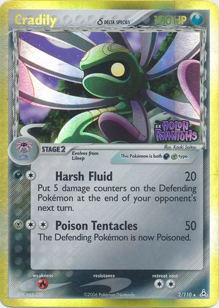 Cradily (2/110) (Delta Species) (Stamped) [EX: Holon Phantoms] - Evolution TCG