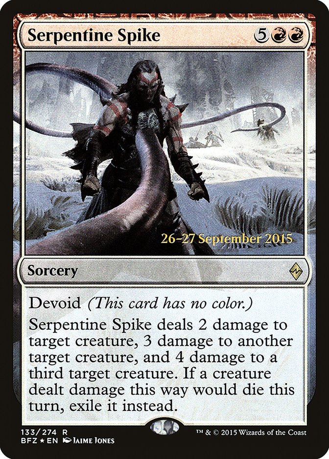 Serpentine Spike  [Battle for Zendikar Prerelease Promos] - Evolution TCG