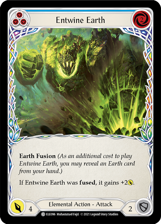 Entwine Earth (Blue) [ELE096] (Tales of Aria)  1st Edition Rainbow Foil - Evolution TCG