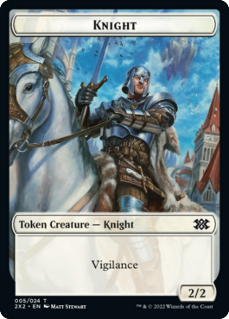 Bear // Knight Double-sided Token [Double Masters 2022 Tokens] - Evolution TCG