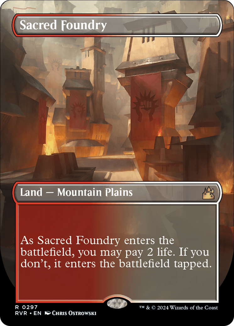 Sacred Foundry (Borderless) [Ravnica Remastered] - Evolution TCG