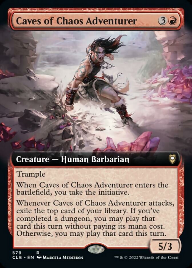 Caves of Chaos Adventurer (Extended Art) [Commander Legends: Battle for Baldur's Gate] - Evolution TCG