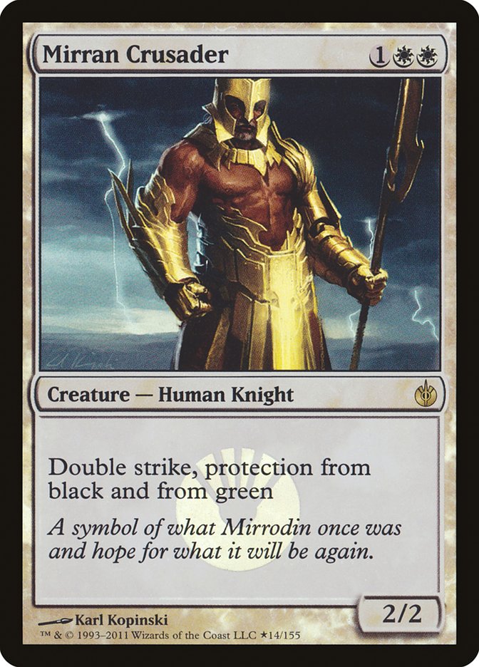 Mirran Crusader (Buy-A-Box) [Mirrodin Besieged Promos] - Evolution TCG