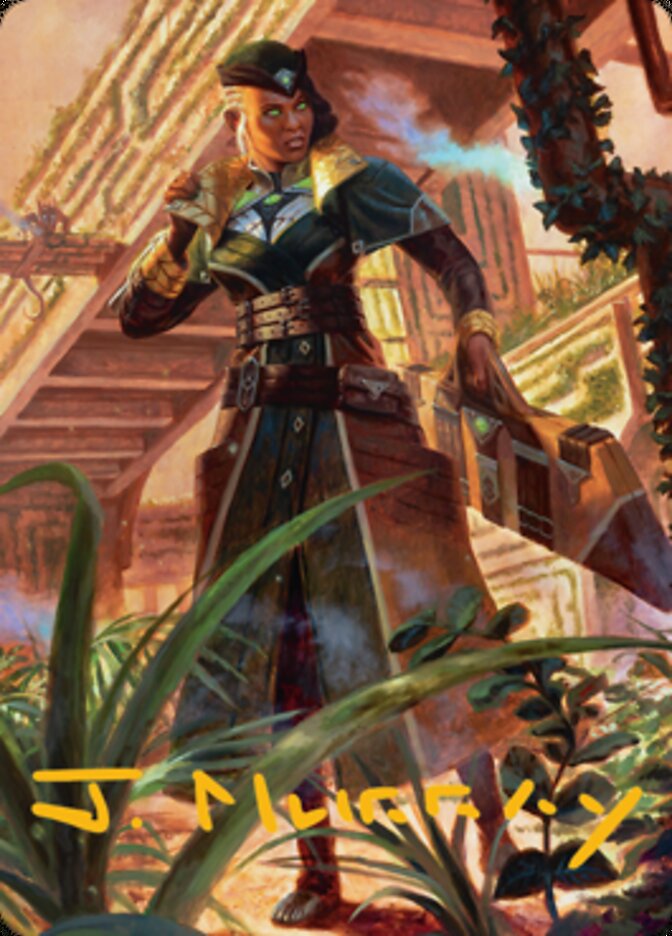 Vivien on the Hunt Art Card (Gold-Stamped Signature) [Streets of New Capenna Art Series] - Evolution TCG