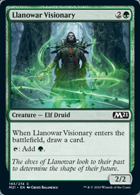 Llanowar Visionary [Core Set 2021] - Evolution TCG