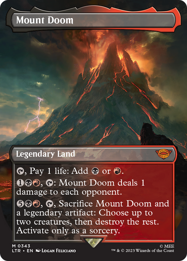 Mount Doom (Borderless Alternate Art) [The Lord of the Rings: Tales of Middle-Earth] - Evolution TCG