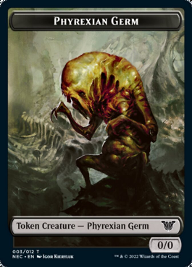 Phyrexian Germ // Spirit (002) Double-sided Token [Kamigawa: Neon Dynasty Commander Tokens] - Evolution TCG
