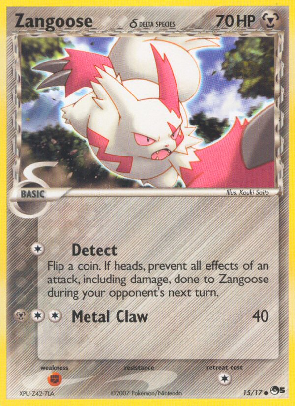 Zangoose (15/17) (Delta Species) [POP Series 5] - Evolution TCG