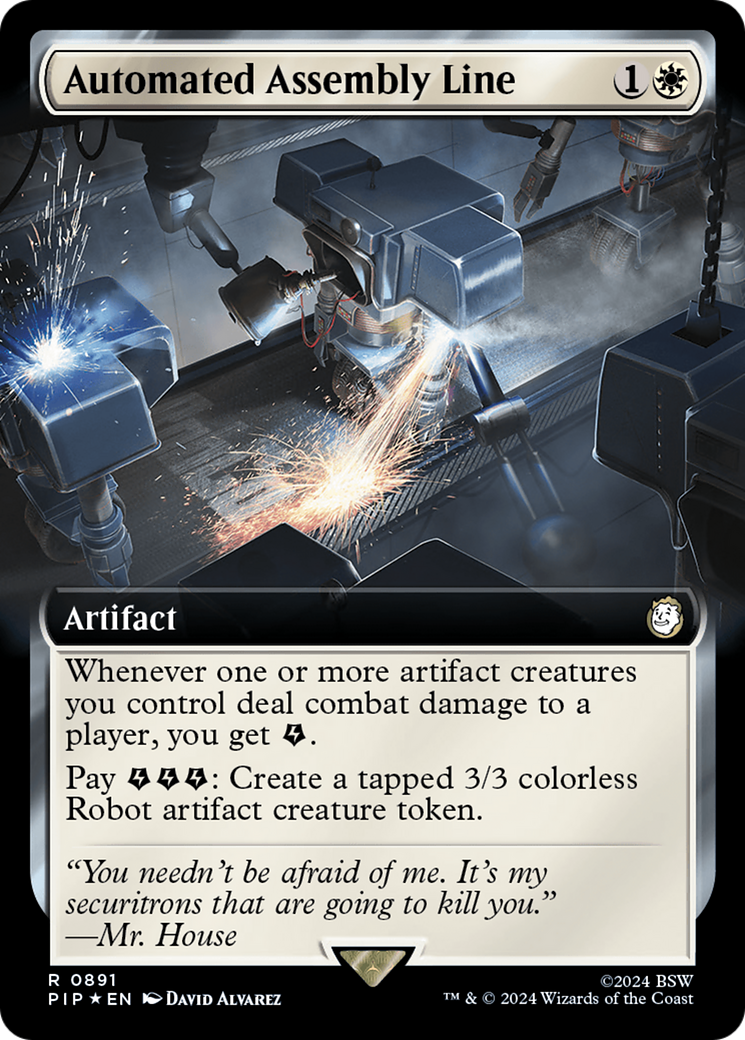 Automated Assembly Line (Extended Art) (Surge Foil) [Fallout] - Evolution TCG