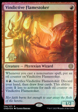 Vindictive Flamestoker [Phyrexia: All Will Be One Prerelease Promos] - Evolution TCG