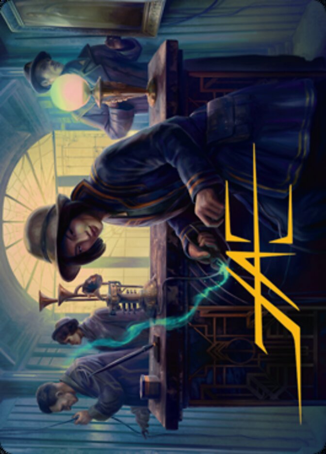 Wiretapping Art Card (Gold-Stamped Signature) [Streets of New Capenna Art Series] - Evolution TCG