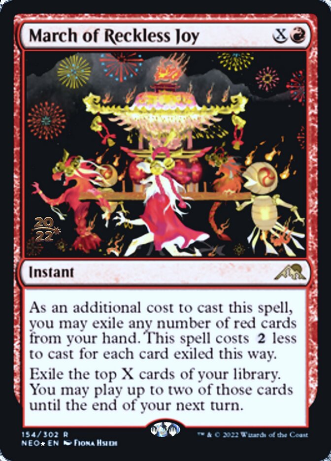 March of Reckless Joy [Kamigawa: Neon Dynasty Prerelease Promos] - Evolution TCG