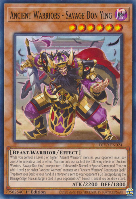 Ancient Warriors - Savage Don Ying [DIFO-EN024] Common - Evolution TCG
