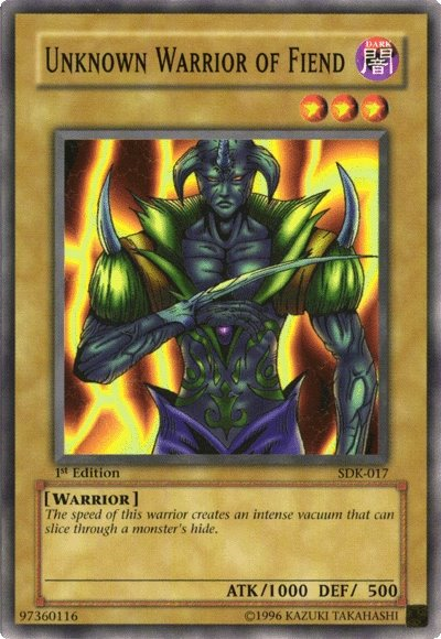 Unknown Warrior of Fiend [SDK-017] Common - Evolution TCG