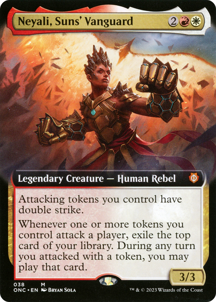 Neyali, Suns' Vanguard (Extended Art) [Phyrexia: All Will Be One Commander] - Evolution TCG