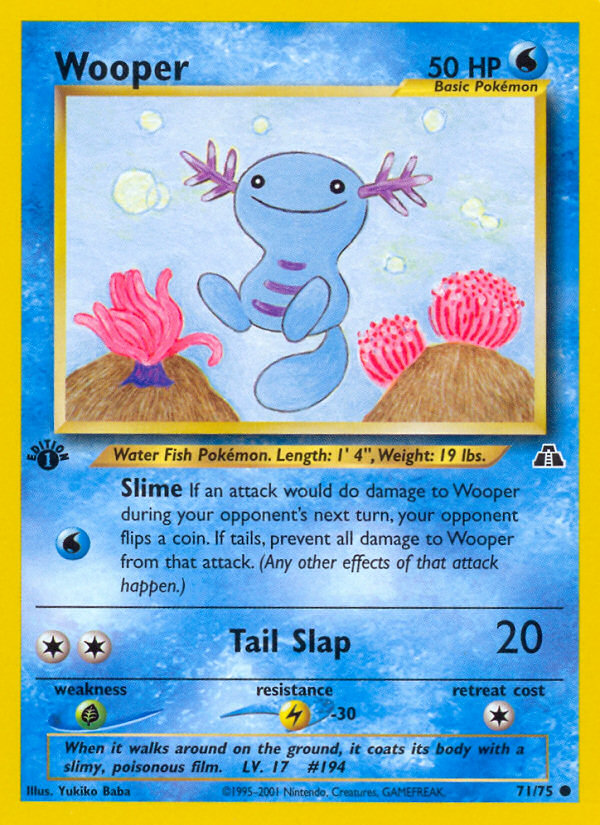 Wooper (71/75) [Neo Discovery 1st Edition] - Evolution TCG
