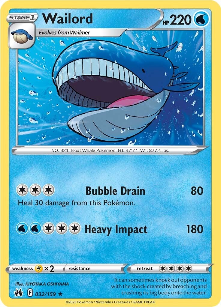 Wailord (032/159) [Sword & Shield: Crown Zenith] - Evolution TCG