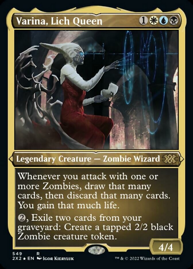 Varina, Lich Queen (Foil Etched) [Double Masters 2022] - Evolution TCG