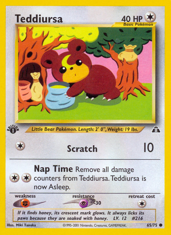 Teddiursa (65/75) [Neo Discovery 1st Edition] - Evolution TCG