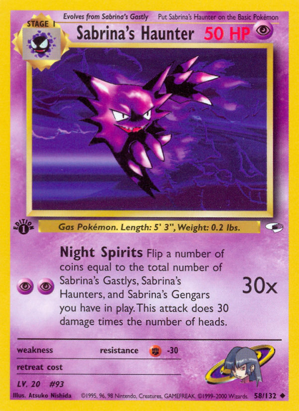 Sabrina's Haunter (58/132) [Gym Heroes 1st Edition] - Evolution TCG