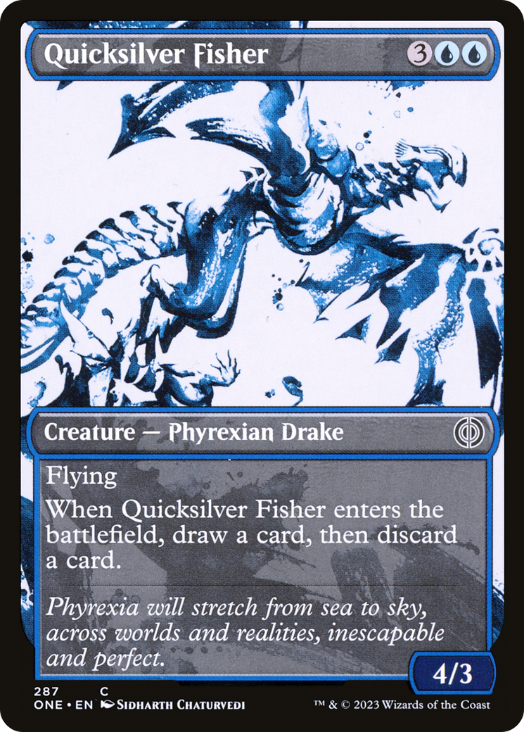 Quicksilver Fisher (Showcase Ichor) [Phyrexia: All Will Be One] - Evolution TCG