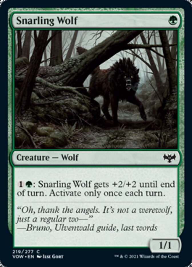 Snarling Wolf [Innistrad: Crimson Vow] - Evolution TCG