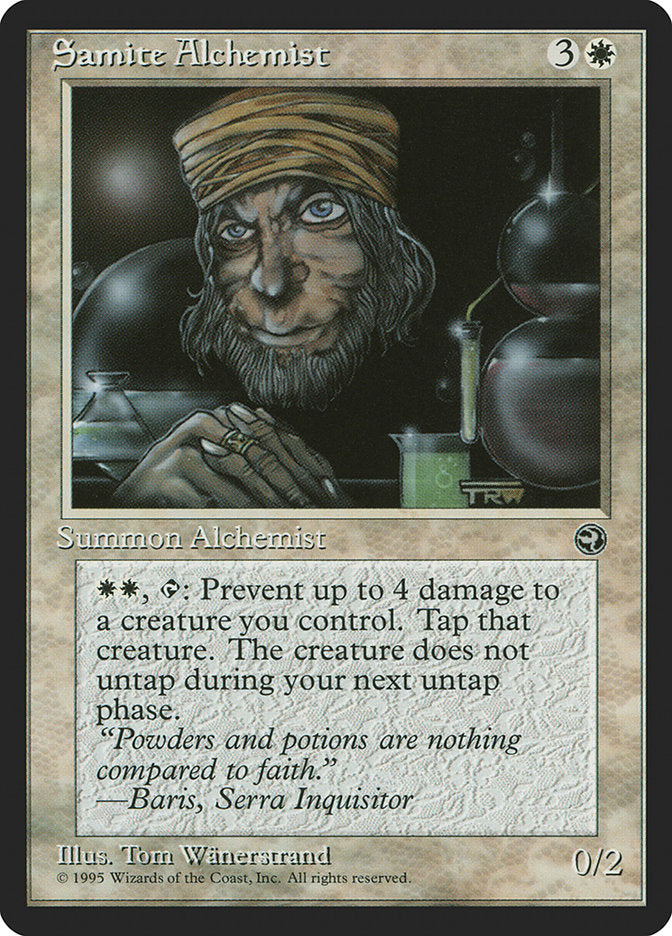 Samite Alchemist (Baris Flavor Text) [Homelands] - Evolution TCG