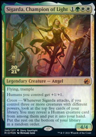 Sigarda, Champion of Light [Innistrad: Midnight Hunt Prerelease Promos] - Evolution TCG