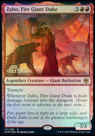 Zalto, Fire Giant Duke [Dungeons & Dragons: Adventures in the Forgotten Realms Prerelease Promos] - Evolution TCG