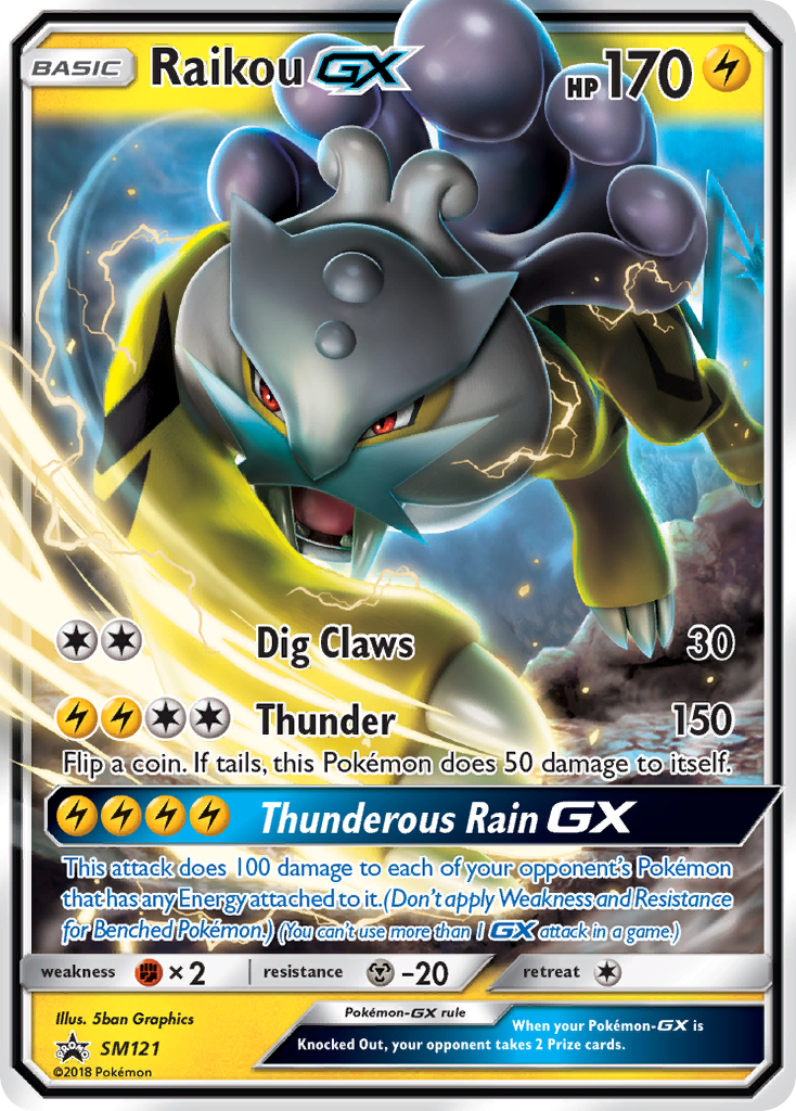 Raikou GX (SM121) [Sun & Moon: Black Star Promos] - Evolution TCG