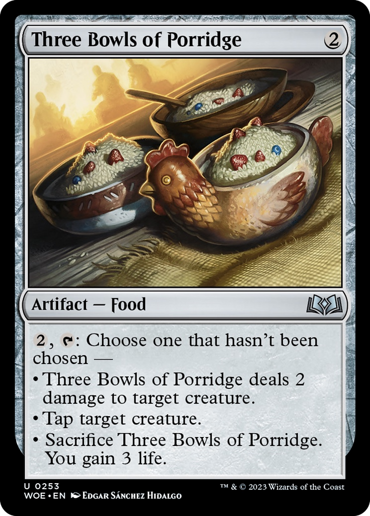 Three Bowls of Porridge [Wilds of Eldraine] - Evolution TCG